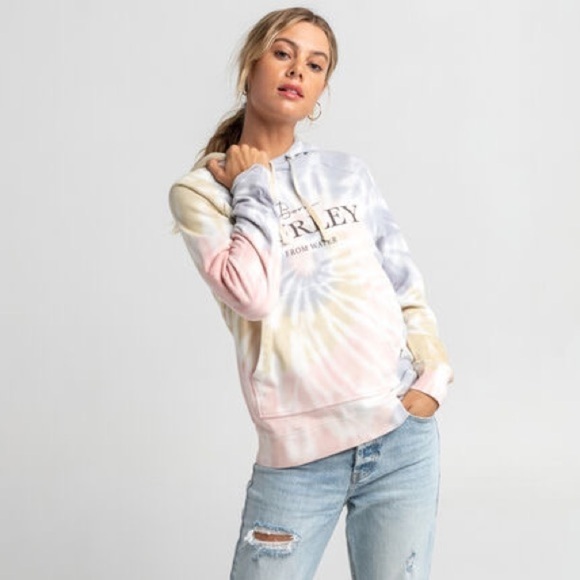 🔆HURLEY🔆 IVY TIE DYE EASY RAGLAN HOODIE - Picture 6 of 15